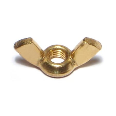 Midwest Fastener Wing Nut, #10-32, Brass, 10 PK 71762